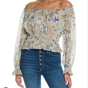 Mother Off-Shoulder Printed Top